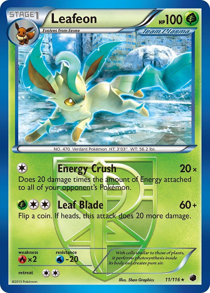 Plasma Freeze Leafeon [Regional-Championship-Staff] Pokémon card